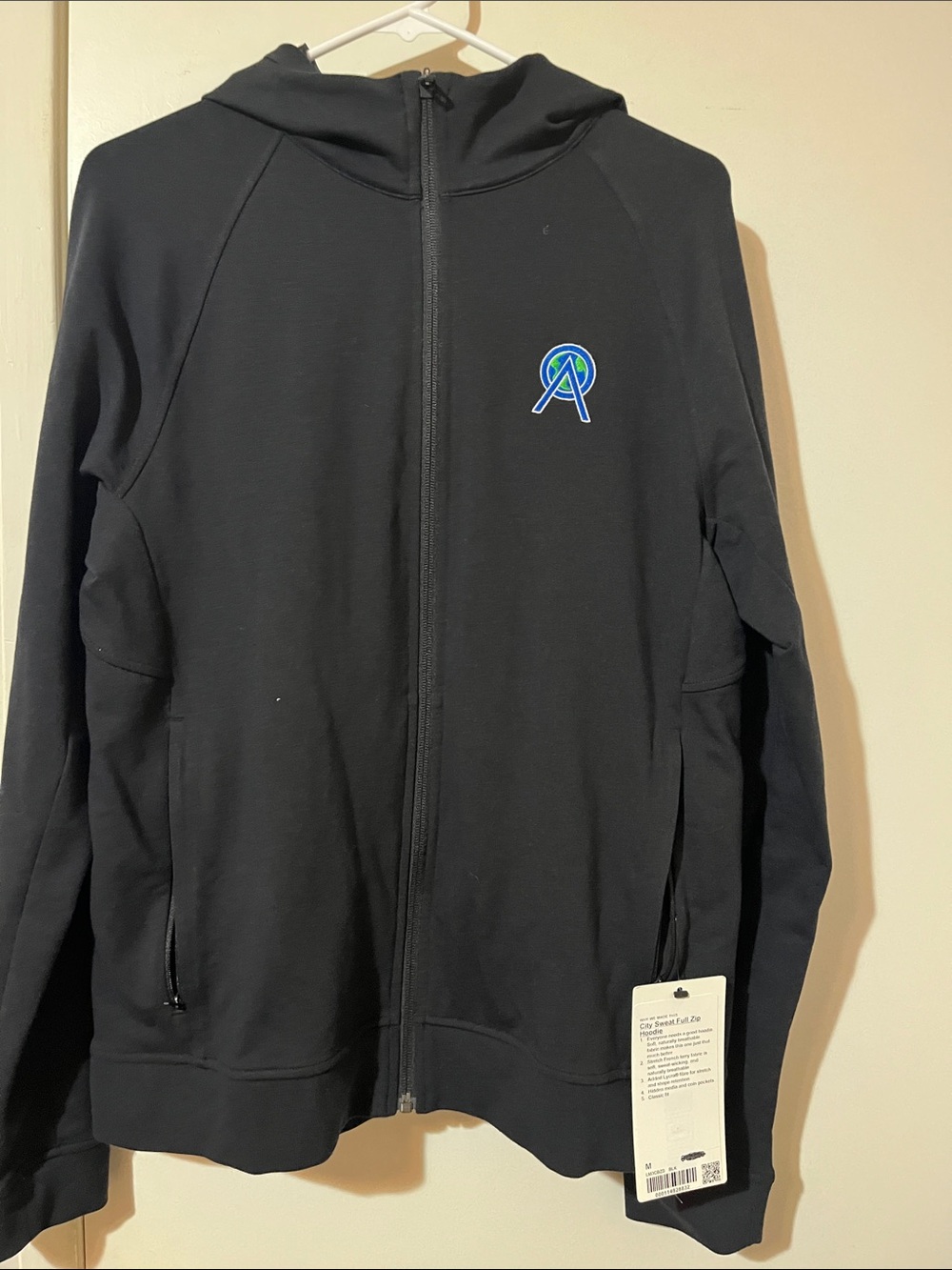 lululemon City Sweat Full-Zip Hoodie (AO Globe Life embroidered logon size men M